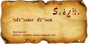 Sándor Énok névjegykártya